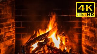 Wonderful Relaxing Fireplace With Crackling Fire Sounds 🔥🔥 Cozy Fireplace Burning Ambience 4K Uhd