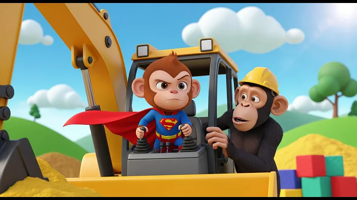 Jungle Digger Showdown! Baby Monkey & Chimp Buddy Drive, Build & Goof Around! 🐒🚜💥 | Monkey Babies