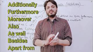 Moreover, Furthermore, Additionally, Also Transitional Words By Syed Ali Raza Kazmi