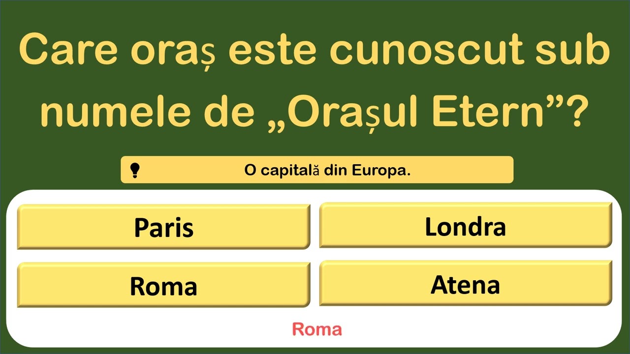 🇷🇴 TESTUL de CULTURĂ GENERALĂ: 15 Întrebări care Îți Dezvăluie IQ-ul!