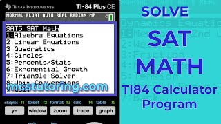 Best TI84 SAT Math Program | Solve (almost half) of the SAT Math in Seconds! #satmath #ti84programs