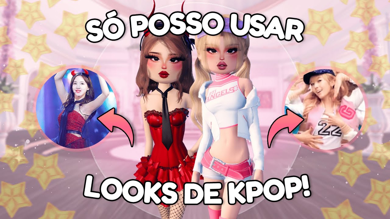 Jogando DRESS TO IMPRESS mas eu SÓ POSSO USAR LOOKS DE IDOLS DE KPOP!