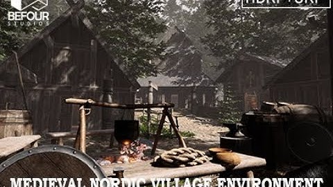Medieval Nordic Village Environment - Unity