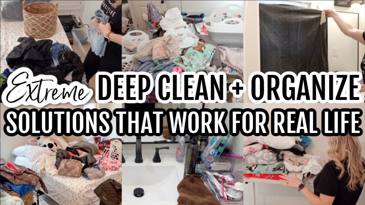 AMAZING TRANSFORMATION! 😍 | EXTREME DEEP CLEAN + ORGANIZE | LARGE FAMILY LAUNDRY & STORAGE SOLUTIONS