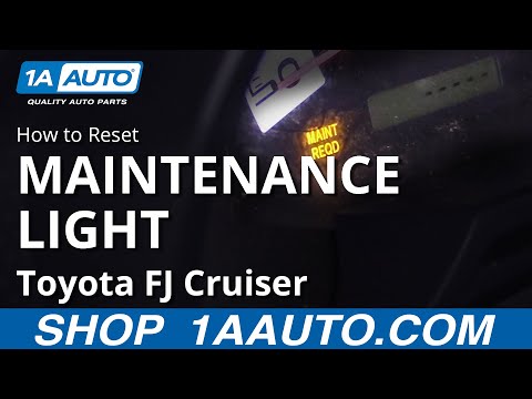 How To Reset Maintenance Light 07 14 Toyota Fj Cruiser Youtube