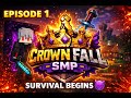 CrownFall SMP Day -1🔥 Survival Start! Can I Survive?