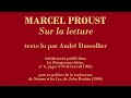 Marcel proust  sur la lecture 1905 texte intgral lu par andr dussollier