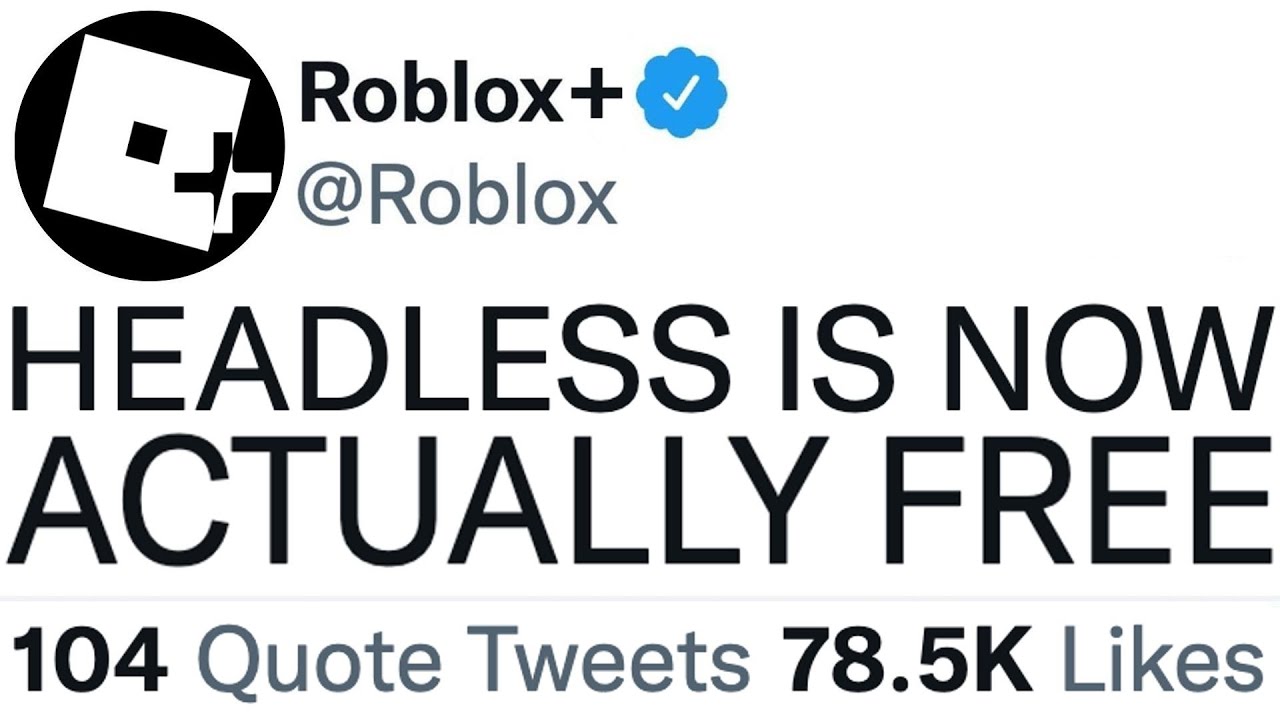 Roblox News (Parody) 🔔 on X: Users in some countries are starting to be  able to purchase headless for free early 😳  / X