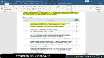 Exp22_Excel_Ch04_ML1 - EBL Sporting Goods | ML1 - EBL Sporting Goods | Full Course Deal Contact Us