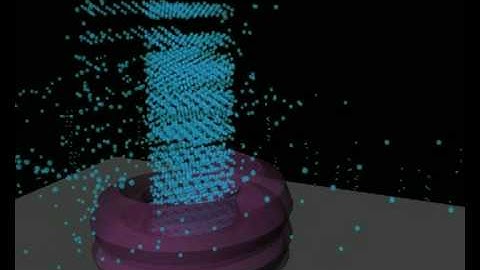 Fluid Particle collision animation in maya