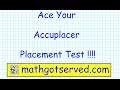 Accuplacer Arithmetic pt I Testprep Exam Practice Math Placement mathgotserved  Prep Tips