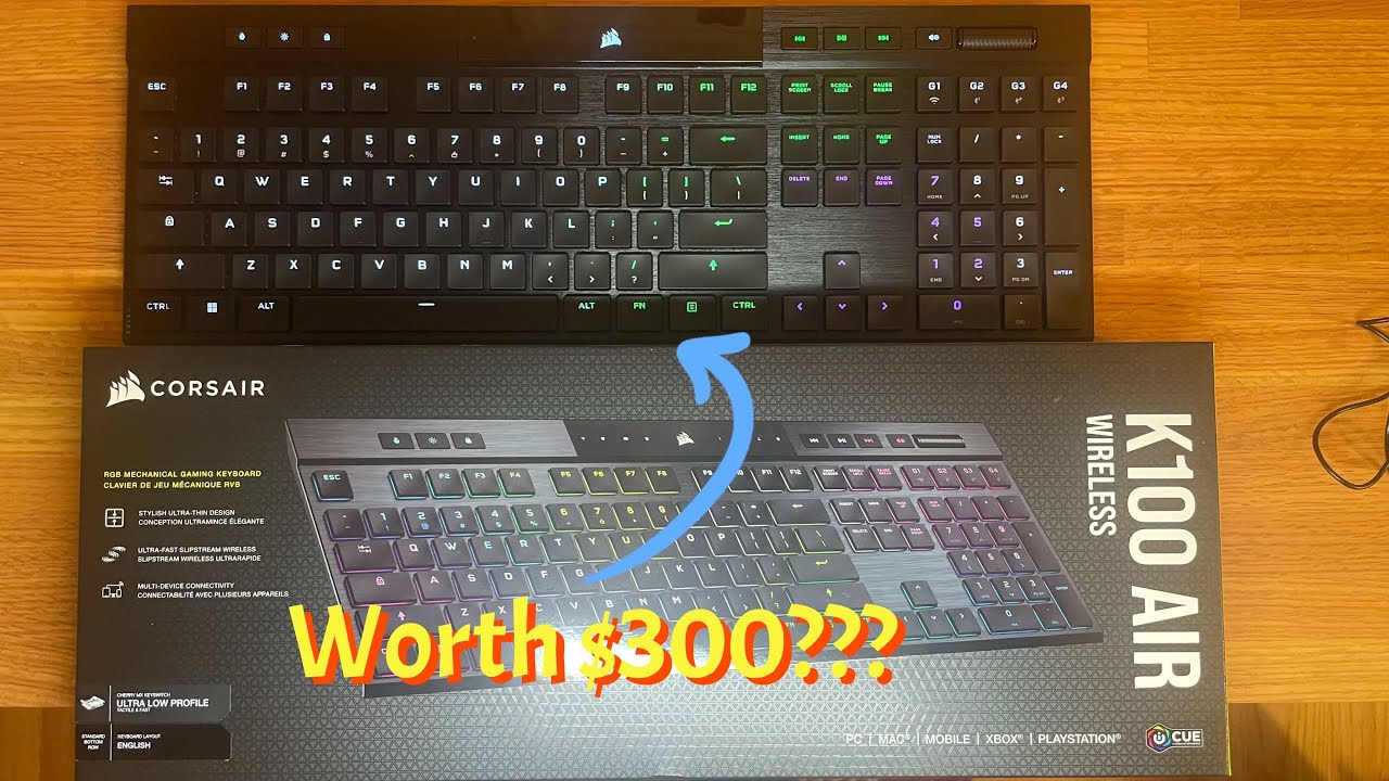 Corsair K100 AIR Wireless Gaming Keyboard Unboxing - ASMR - YouTube