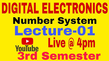DIGITAL ELECTRONICS||LECTURE-01||3rd Semester