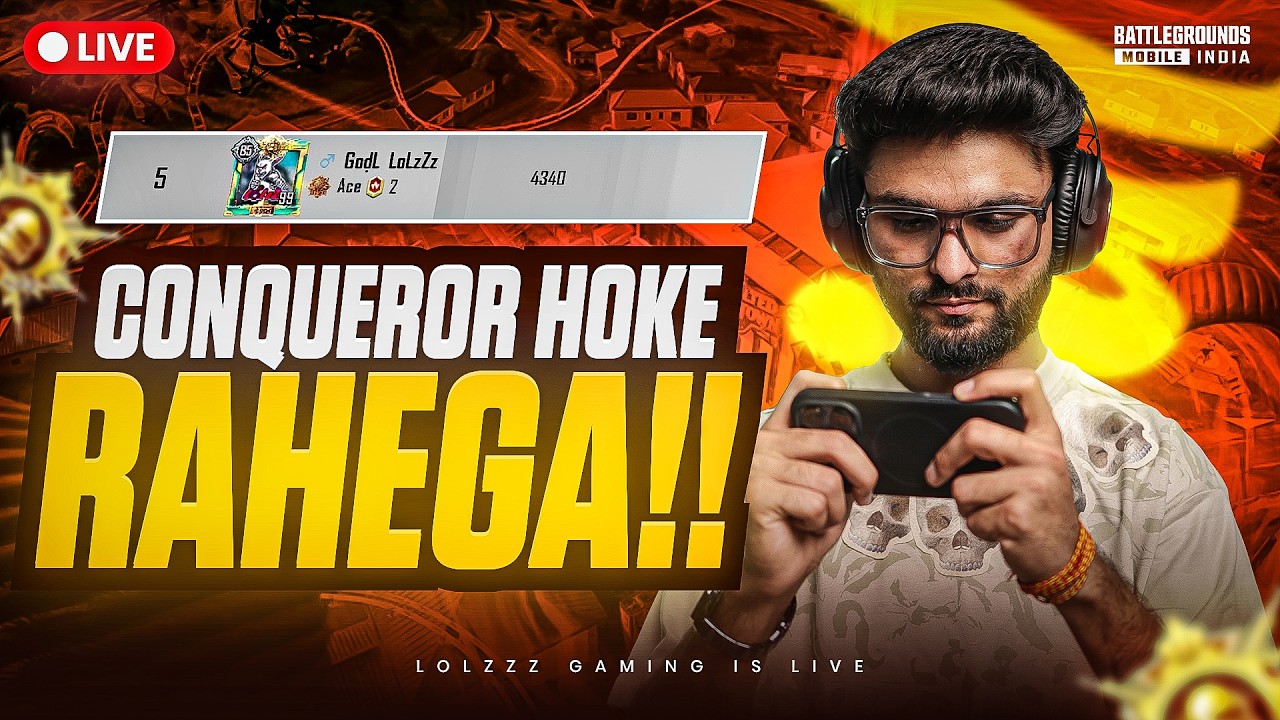 STREAMING TILL I REACH CONQUEROR | RANK PUSH OR WHAT | BGMI LIVE