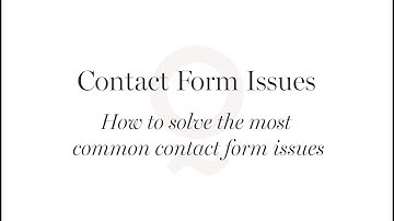 Contact Form Issues Flothemes