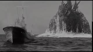 Godzilla minus one - Boat attack - Black and white