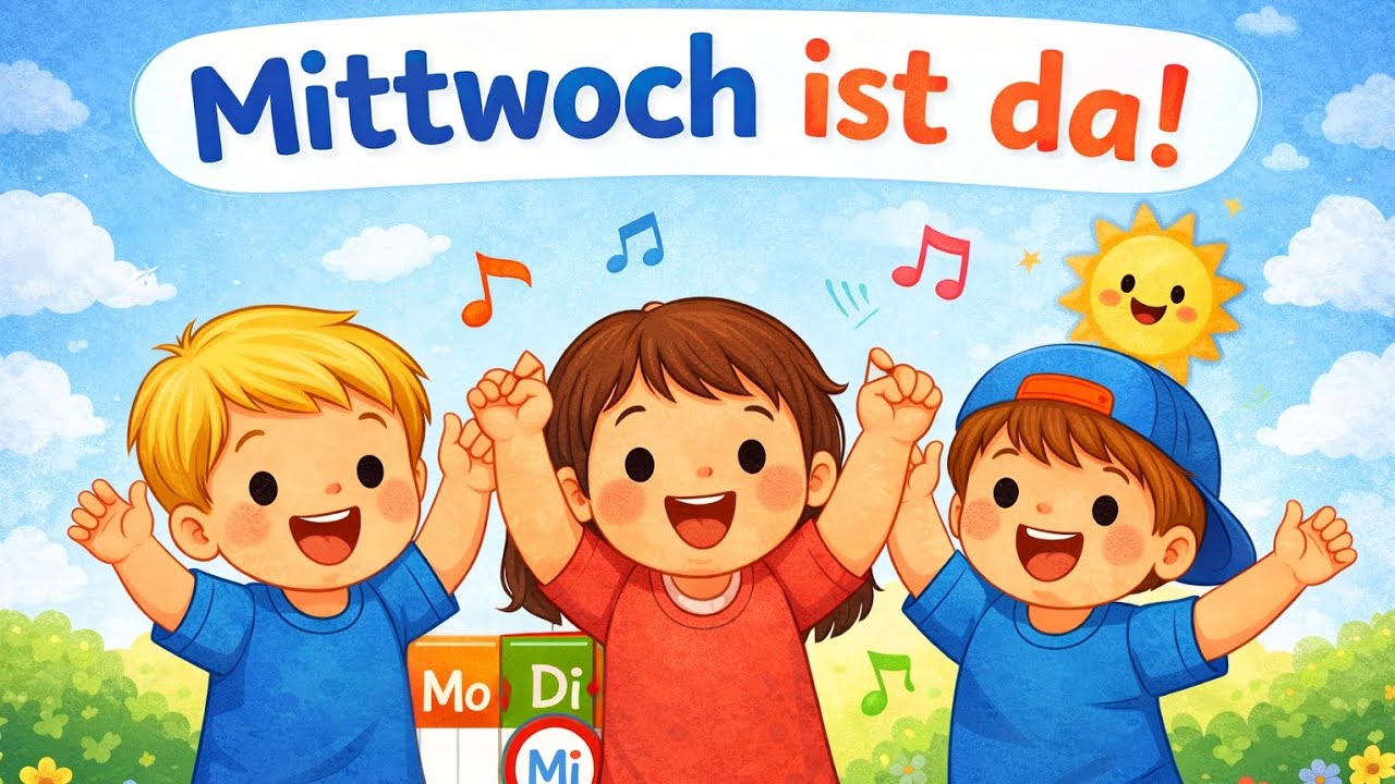 🎶 Mittwoch ist da! Fröhliches Kinderlied zum Mitsingen & Bewegen! 🎶