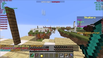 #246 CubeCraft Hackers Solo Skywars 1.8 FrittTittMurk - JetTheMan [Fly Hacks] BANNED