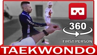 360° VR VIDEO - Taekwondo Match in First Person | Battle Fight KO - VIRTUAL REALITY