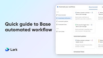 Lark 101 | Quick guide to Base automated workflows | Automate Tasks in Lark