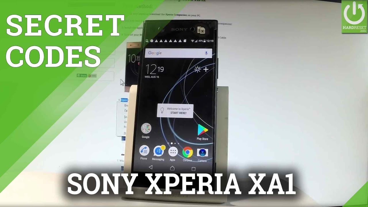 Sony Xperia Xa1 Codes Secret Mode Hidden Menu Youtube