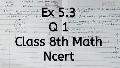 Ex 5.3, Q 1, Chapter 5, Data Handling, Class 8 Math