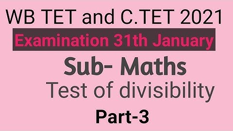 Basic Maths for WB TET & C TET 2021 part-3 by Taufique Ansari