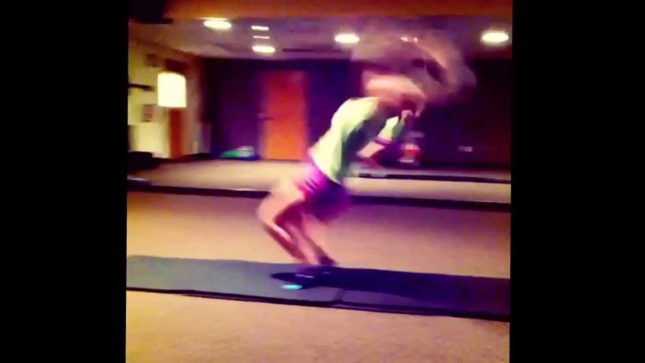 Gymnastics back handspring fail YouTube