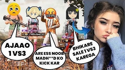 Random Conqueror 2 TOXIC GIRLS Call me Noob and I challenge for Tdm Room 1vs3 | PUBGMOBILE PART1.