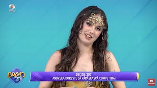 Bravo, ai stil! - DECIZIE SOC! ANDREEA DORESTE SA PARASEASCA COMPETITIA: ,,Nu mai votati 6..