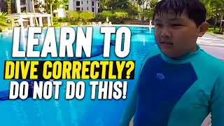 Beginner LEARN to DIVE to improve SWIM diving start