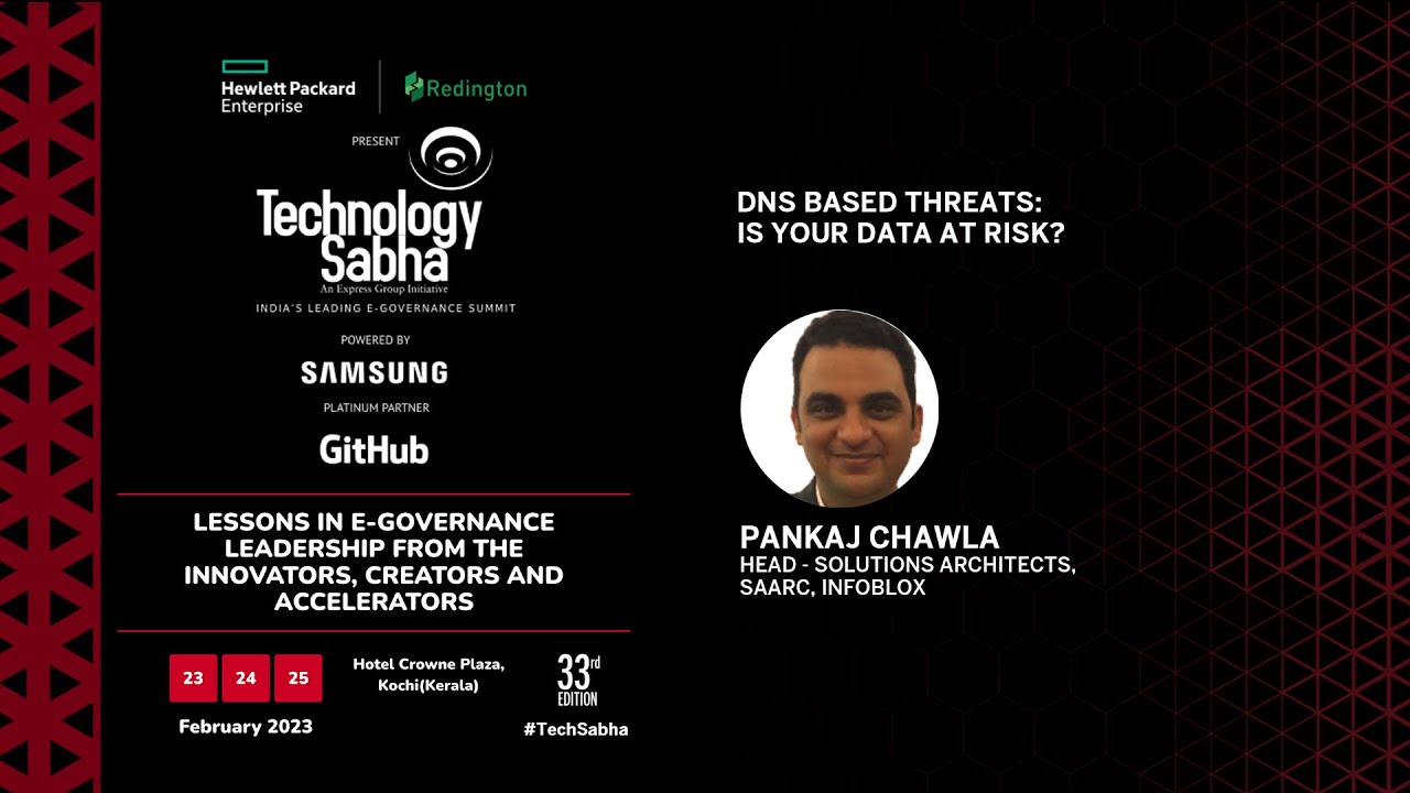 Pankaj Chawla, Head - Solutions Architects, SAARC, Infoblox | TechSabha Kochi | 24th Feb 2023