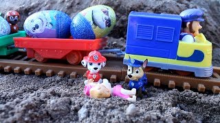 PATRULLA CANINA y el TREN de los HUEVOS SORPRESA GIGANTES! Paw patrol Patrulla de cachorros UNBOXING