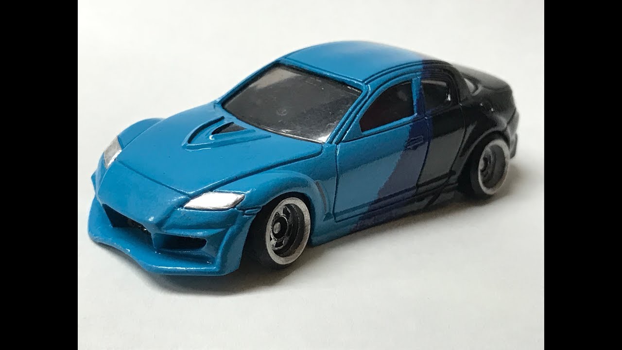 トミカ　パンデムRX-8風カスタム トミカ rx-8 改造 トミカ改造 マツダ RX-8 フルエアロ 深リムホイール