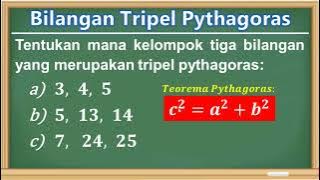 Cara Mudah Mencari Bilangan Tripel Pythagoras Kelas 8