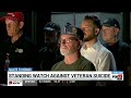 Volunteers stand watch 17 hours to raise awareness of veteran suicide