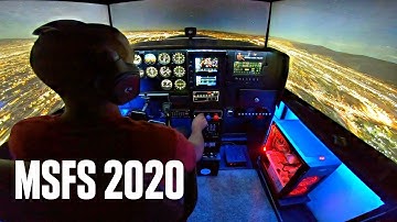 Microsoft Flight Simulator 2020 | Cessna 172 Home Cockpit Night Landing | Home Sim Pilot | Lofi