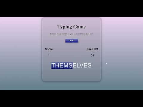 Typing Game using Javascript