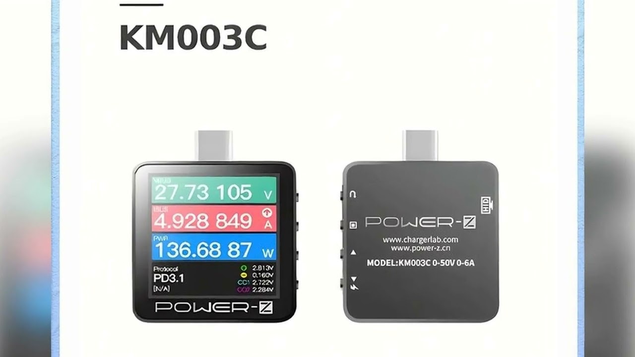 A must-have product! Power-Z KM003C Portable Type-C Fast Charging Tester PD3.1 QC5.0 240W Mxa Digi