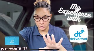 DeliverThat catering delivery driver Gig experience