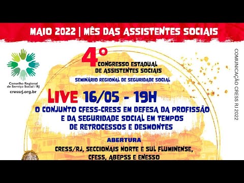 IV CEAS  CRESS-RJ: CONFERÊNCIA DE ABERTURA 