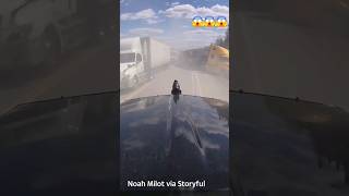 Driver narrowly avoids head on horror crash #viral #fail #shorts #crash #horrorcrash #truck #shorts