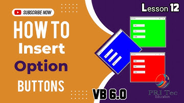 How to insert Option Buttons in VB 6.0 | PRI Tec Education