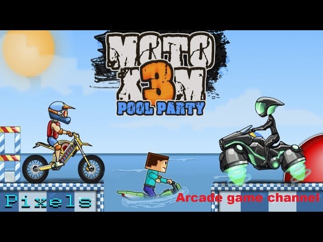 Moto X3m Pool Party All Levels * Gameplay * 