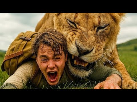 بيطارد أسد عشان يصطاده لكن المفاجأة ان الأسد بيعضه وبيتحول لإنسان بيمتلك قوة الأسد ملخص فيلم