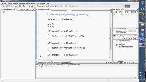 Java 04   Kullanıcıdan Gelenler
