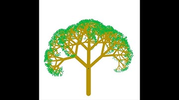 fractal tree drawing with python