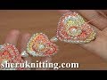 How to Crochet Hearts - Tutorial/Crochet with Beads/ EARRINGS CROCHET