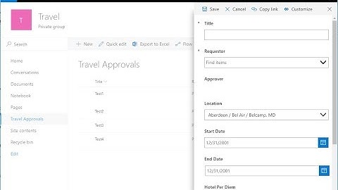 Travel Approvals With Per Diem Calculations - SharePoint, PowerApps, O365, Flow