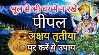 भूल से भी घर में ना रखें पीपल का यह पेड़ अगर उग जाए तो करें ये उपाय अक्षय तृतीया Akshay Tritya 2017
